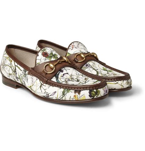 gucci loafers floral mens